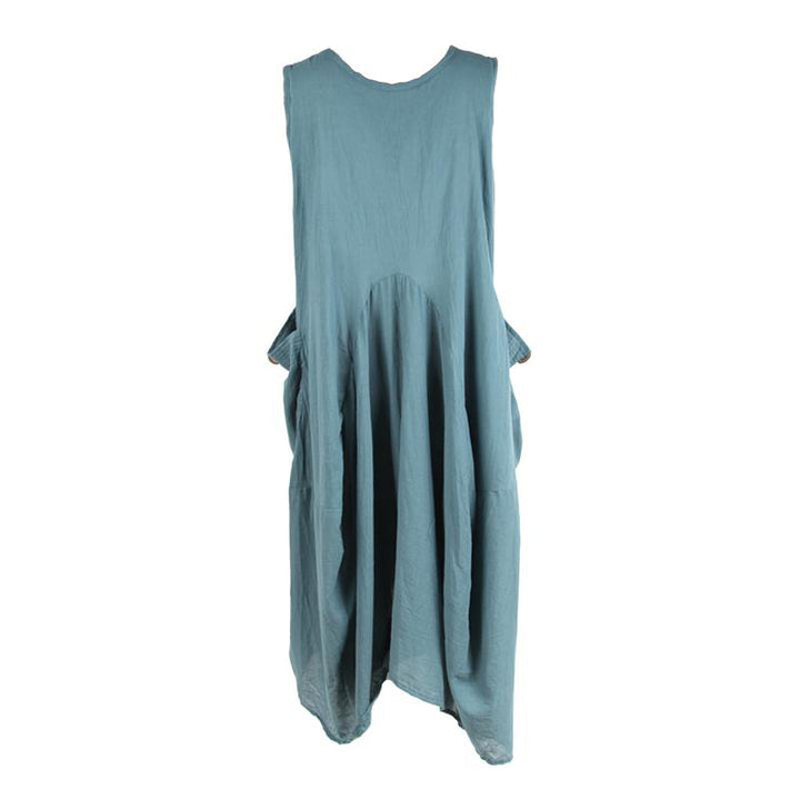 Sleeveless Cotton Smock Dress