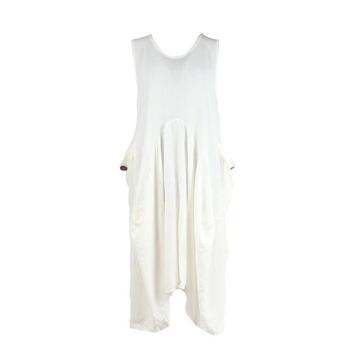 Sleeveless Cotton Smock Dress