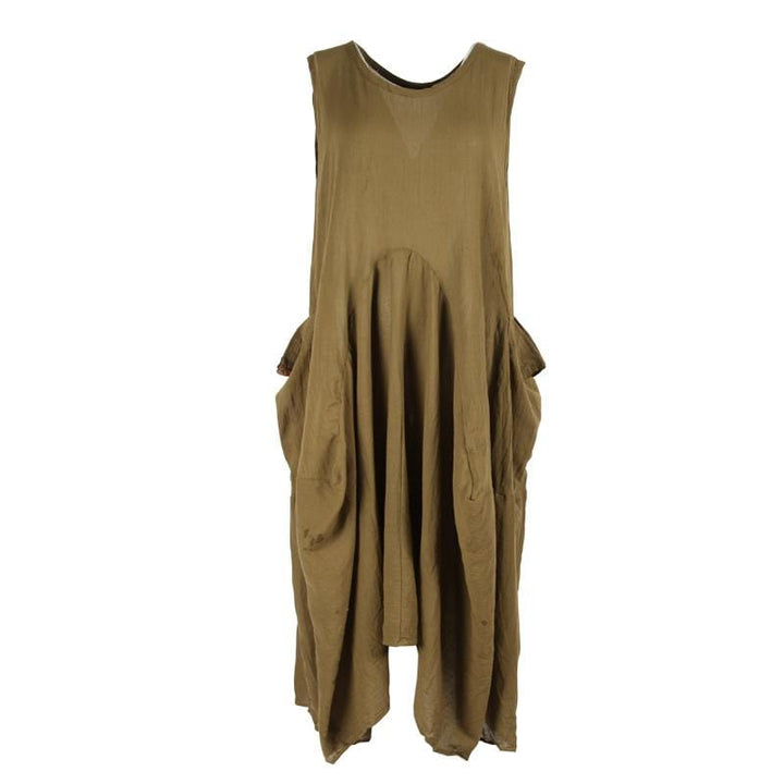 Sleeveless Cotton Smock Dress