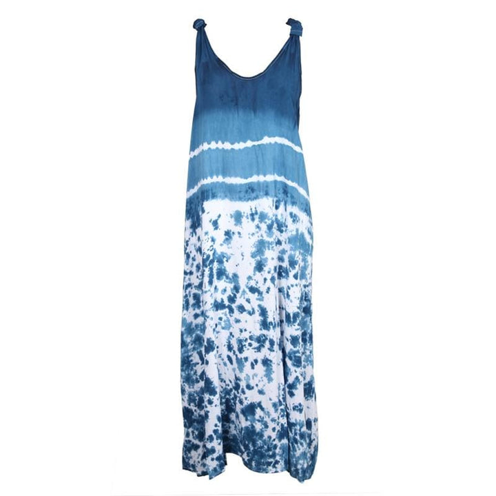 Shibori Indigo Tie Dye Maxi Dress