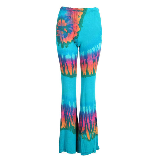 Vintage Paris Blues Tie Dye Flares