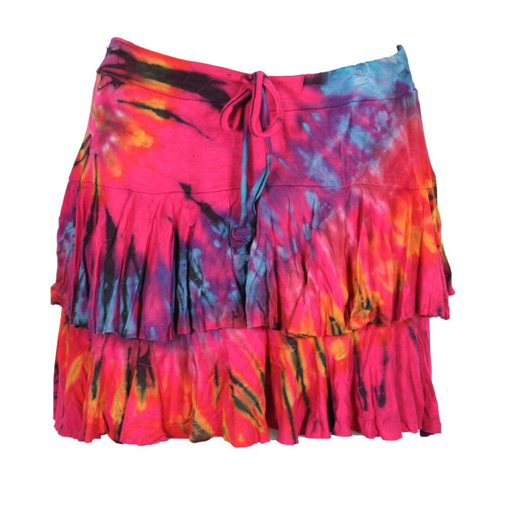 Tie Dye Layered Hipster Skirt