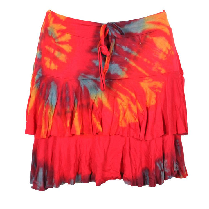 Tie Dye Layered Hipster Skirt