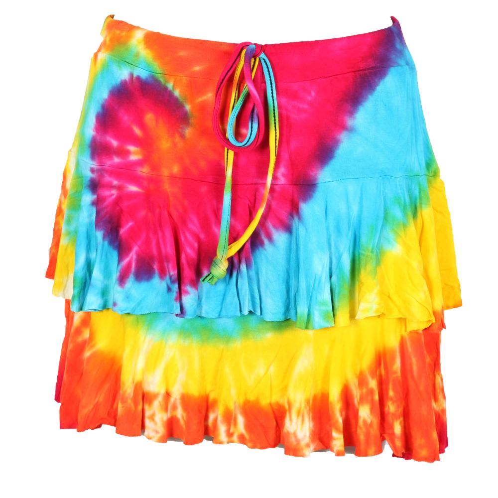 Tie Dye Layered Hipster Skirt