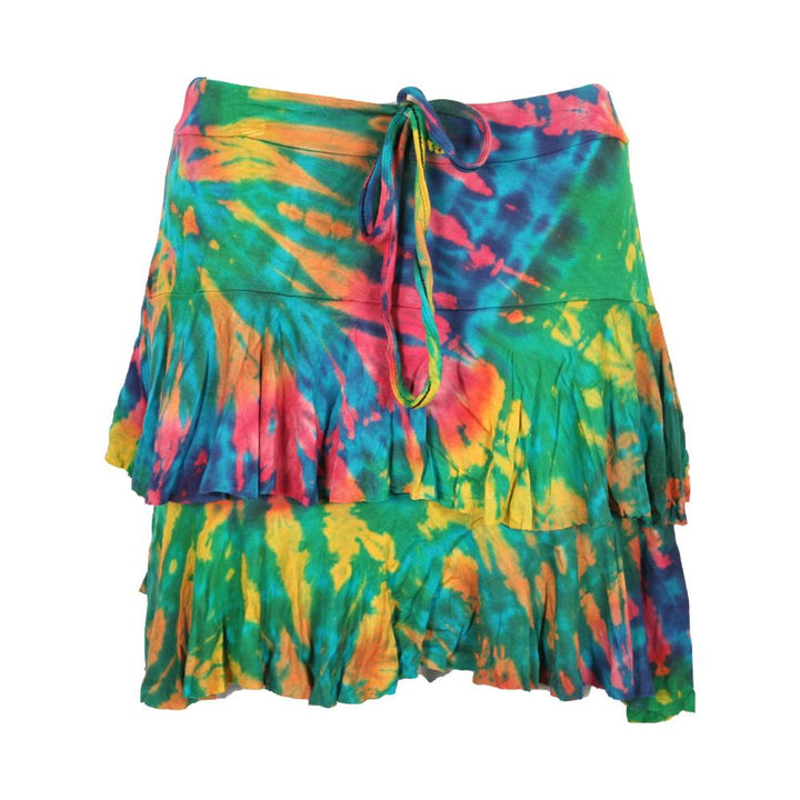 Tie Dye Layered Hipster Skirt