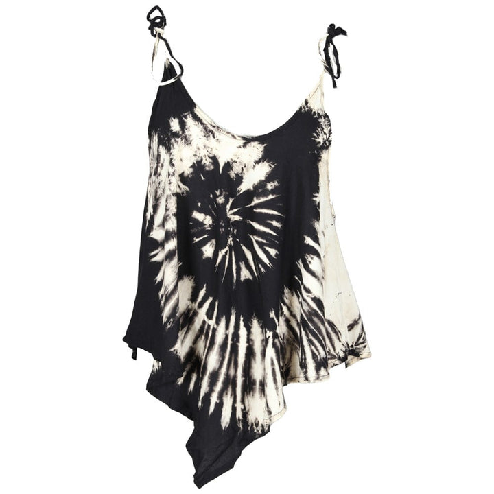 Pointed Hem Tie Strap Top