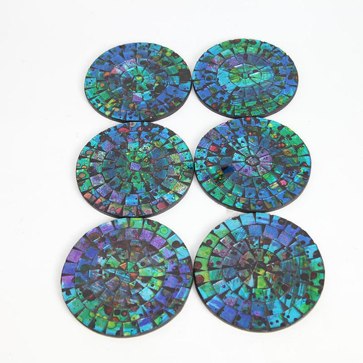 Round Mosaic Coaster Set Of Six