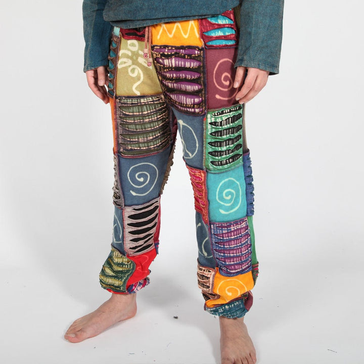 Men's Jersey Cotton Patchwork Harem Pants