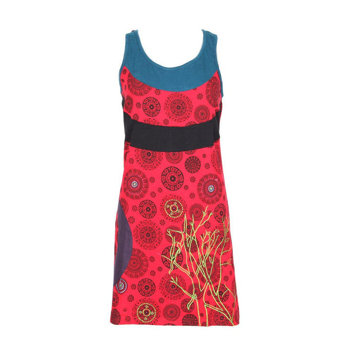 Embroidered Racerback Mini Dress
