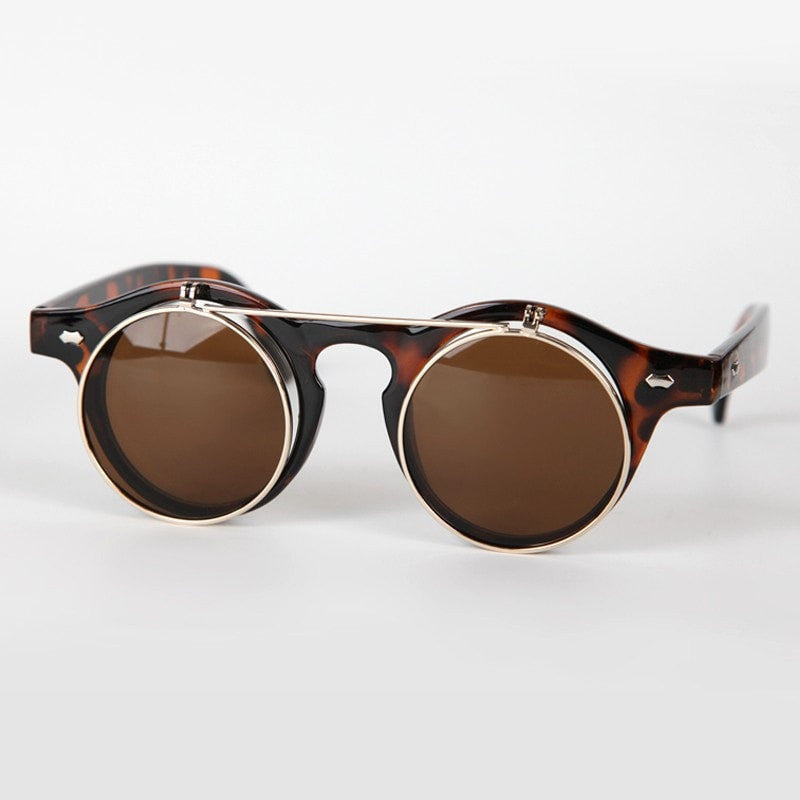 Flip-Up Small Round Sunglasses - Main Image