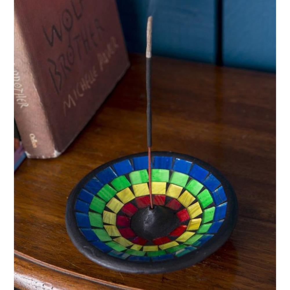 Rainbow Mosaic Incense Holder