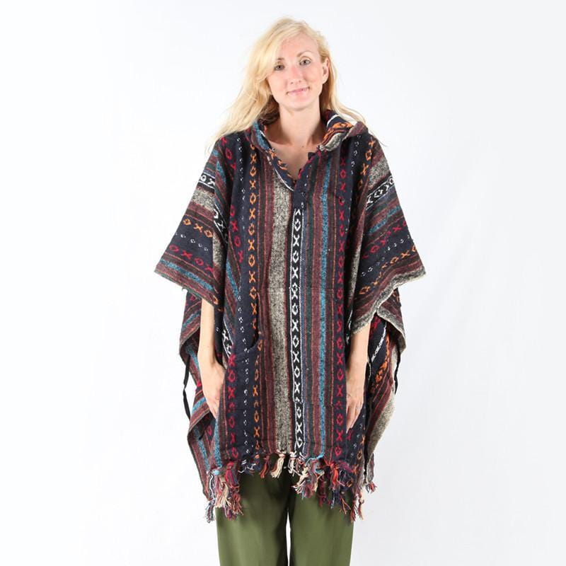 Hooded Blanket Poncho