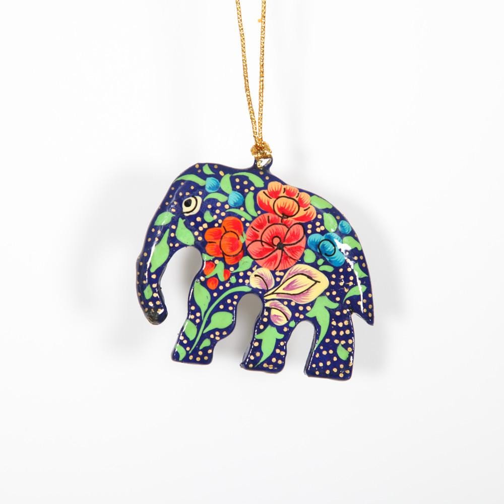 Hand Painted Floral Elephant Decoration