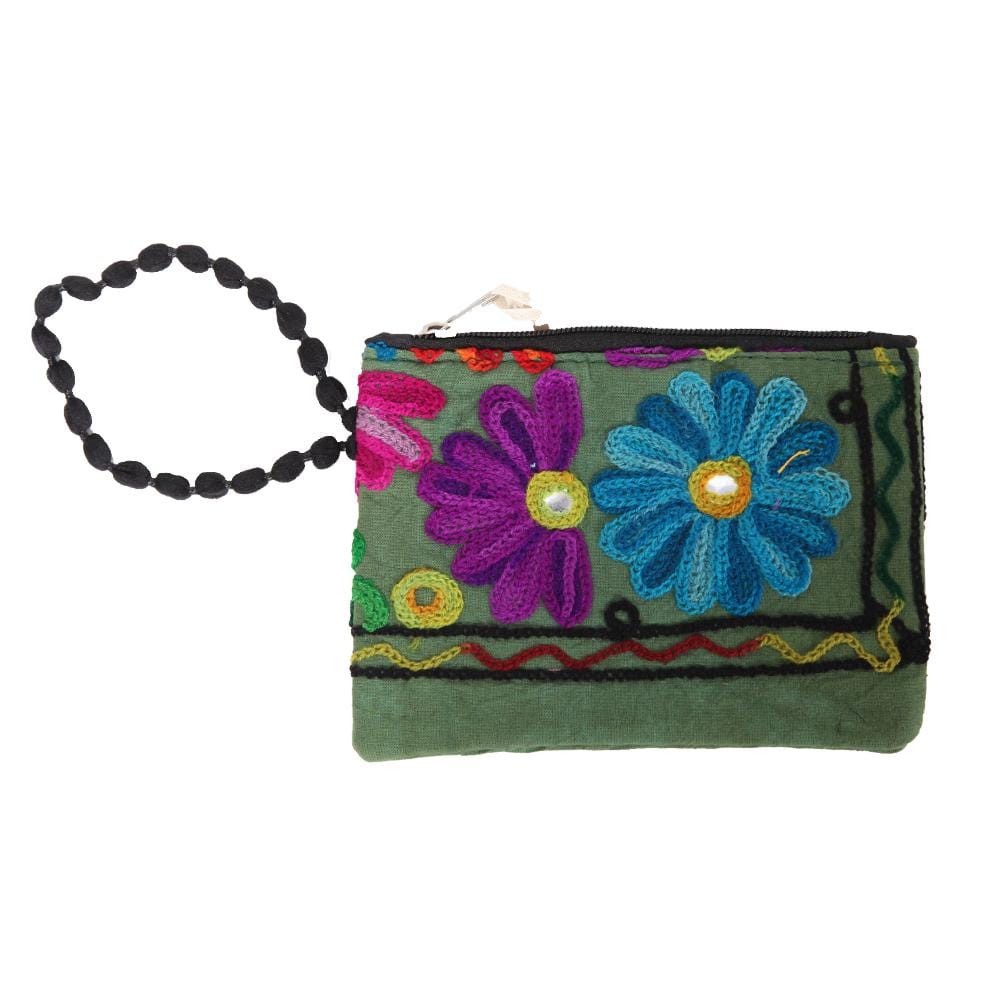 Embroidered Flower Purse..