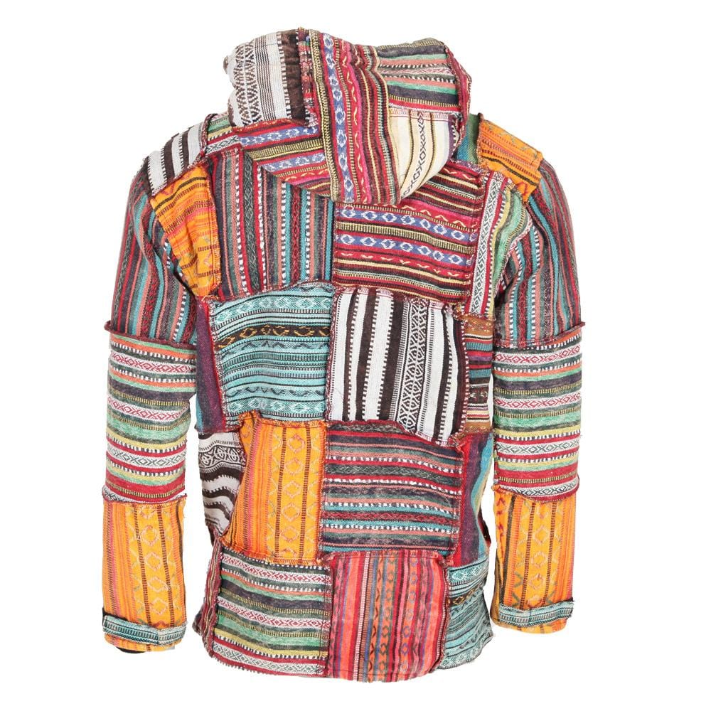 Cotton Patchwork Pullover Jacket
