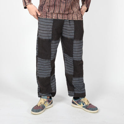 Men's Patch Cotton Jogger Harem Pants