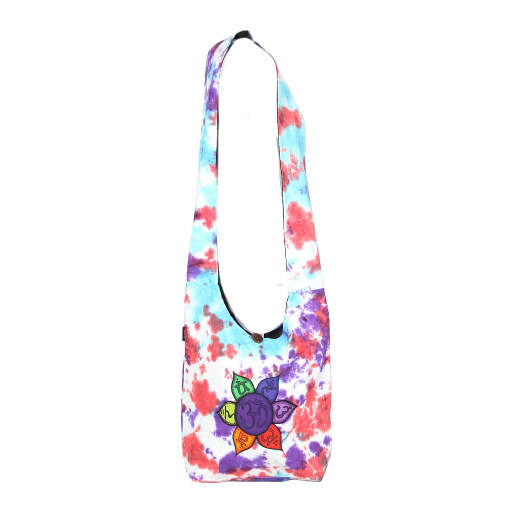 Tie Dye Embroidered Slouch Bag