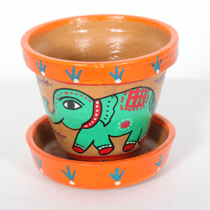 Mithila Plant Pot & Saucer