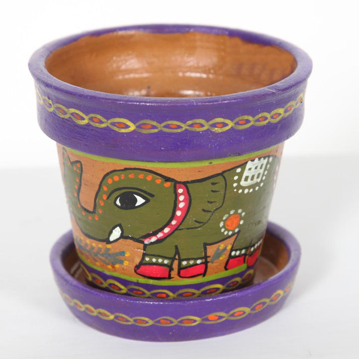 Mithila Plant Pot & Saucer
