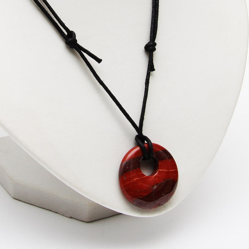 Red Jasper Round Necklace - Energy