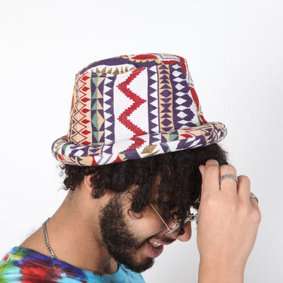 Woven Fabric Roll Brim Hat