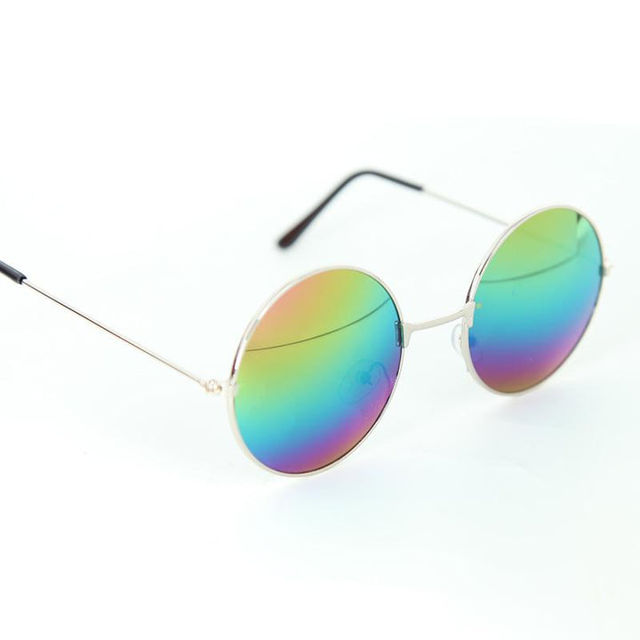 Flash Tinted Lennon Round Sunglasses