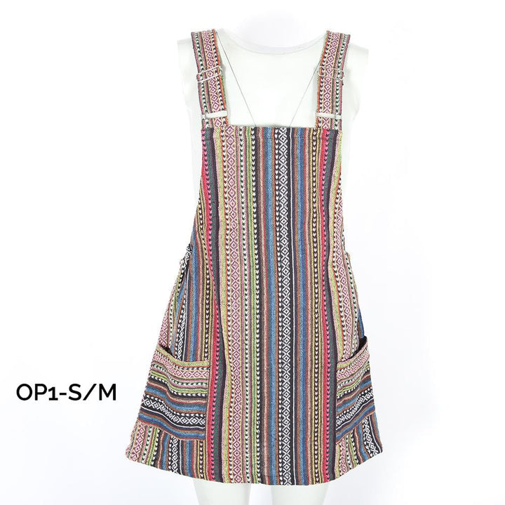 Woven Dungaree Dress