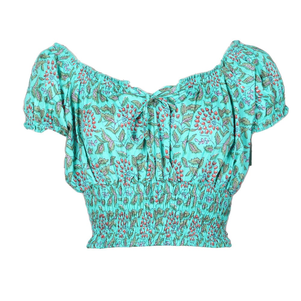 Floral Bardot tops